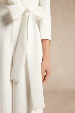 Bolero in crêpe couture con fiocco