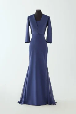 Bolero in Mikado con collo over