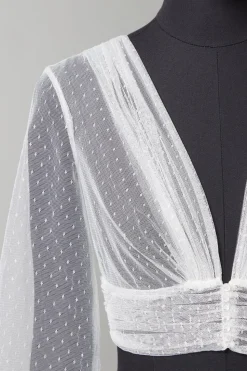 Bolero in tulle con pois