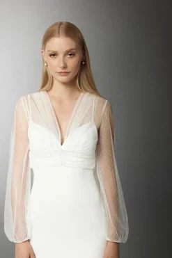 Bolero in tulle con pois