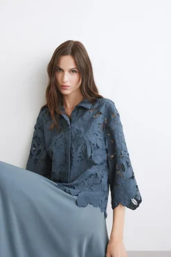 Camicia Crop Macrame
