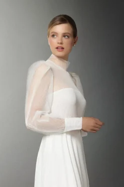 Camicia in tulle a pois
