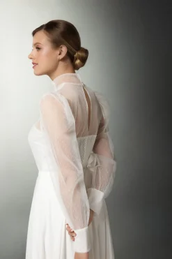 Camicia in tulle a pois