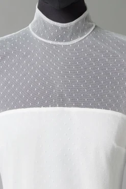 Camicia in tulle a pois