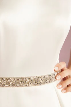 Cintura in organza con strass