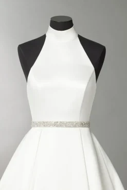 Cintura in organza con strass