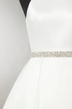 Cintura in organza con strass