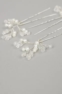 Forcine con perle e cristalli