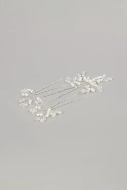 Forcine con perle e cristalli
