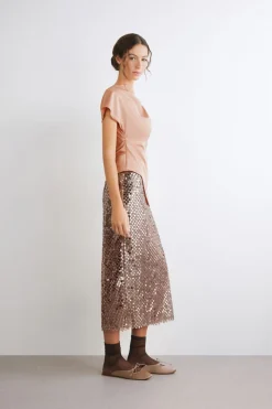 Gonna midi in paillettes