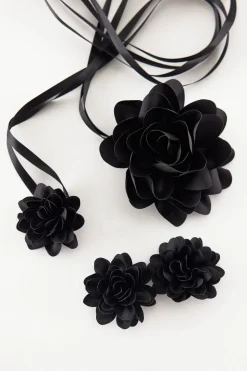 Kit cintura chocker e clip fiore