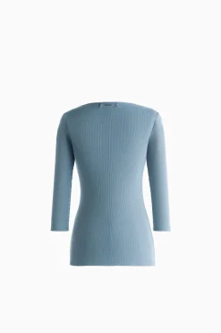 Maglia con scollo a barchetta