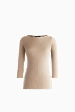 Maglia con scollo a barchetta