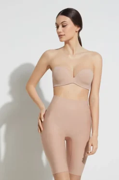 Pantaloncino Scollato in Microfibra Taglio Vivo
