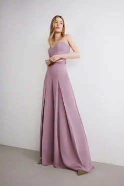 Pantaloni ampi con pences