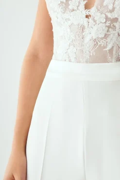 Pantaloni in Crepe Stretch