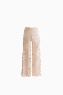 Pantaloni in pizzo macrame