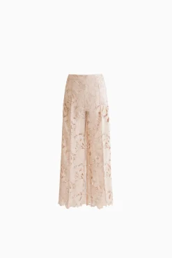 Pantaloni in pizzo macrame