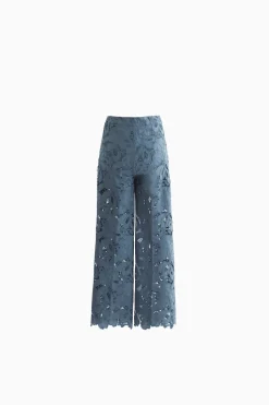 Pantaloni in pizzo macrame