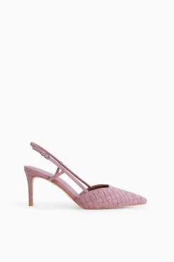 Slingback In Pelle Intrecciata