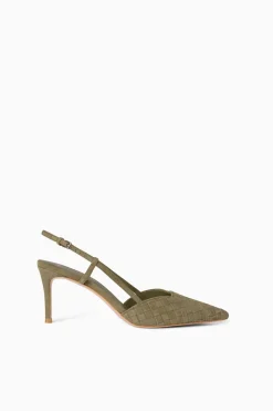 Slingback In Pelle Intrecciata