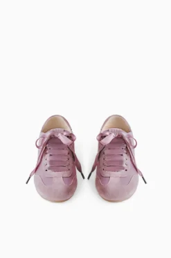 Sneakers In Raso e Pelle Scamosciata