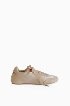 Sneakers In Raso e Pelle Scamosciata