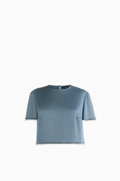 T-shirt con maniche corte gioiello